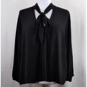 Rachel Pally White Label Scarf Tie Bow Tie Cream Blouse 3X